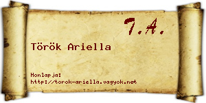Török Ariella névjegykártya